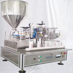 Semi automatic tube filler equipment linear filling ultrasonic sealing equipment for cream lotion liquid packaging