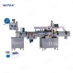 Automatic Bottles And Lids Two Heads Sticker Labeling Machine