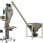 Baby talcum powder filling machine screw auger filler with elevator loading feeding system non-flow materials mixer filler equipment