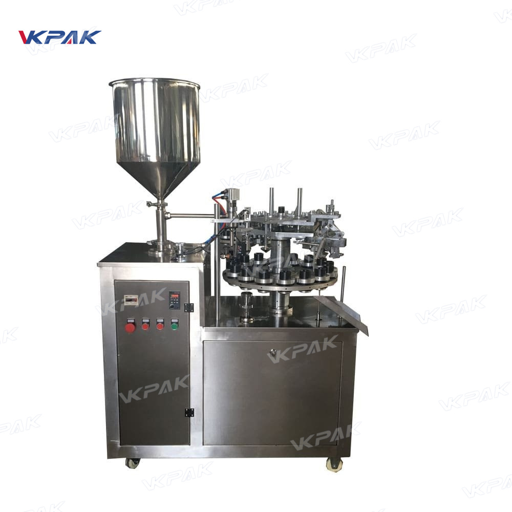 Collapsible Aluminum Metal Tubes Filling Sealing Machines Semi Automatic