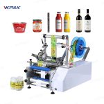 Semi Automatic Red Wine Round Glass Bottles Labeling Machine