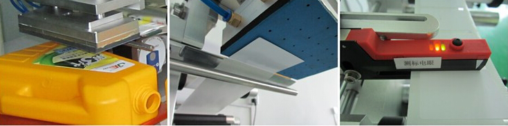 Spout Bags Plastic Bag Labeling Machine Semi Automatic For Flat Surface