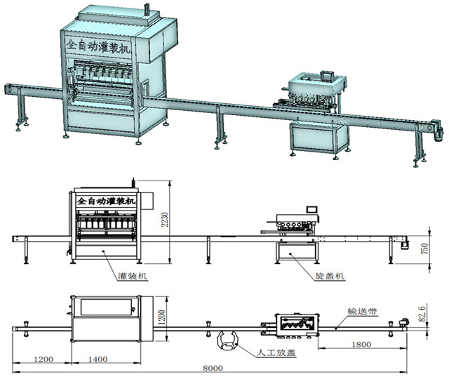 Vacuum filling machine 10 heads high speed screw capping line