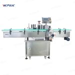 Vertical Round Red Wine Labeling Machine With Turntable Bottles Feeder