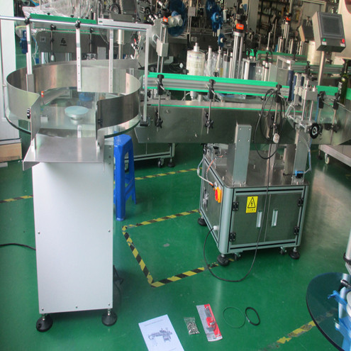 Vertical red wine labeling machines automatic with round turntable bottles feeding system transparent labels labeller machinery automatic