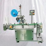 Automatic Top Sticker Labeling Machine For Cards Caps Lids With Feeder