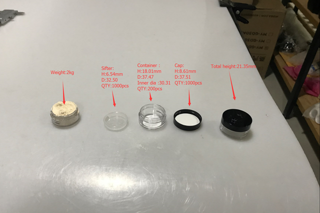 Detailed sizes for the samples.png