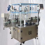 Rotary Plastic Juice Bottle Capper Equipment With Lid Elevator Feeder
