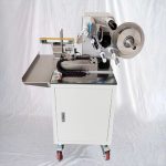 Semi Automatic Flag Label Applicator For Dog Bone Pet Food Packaging