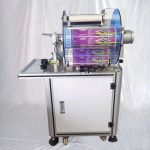 Semi Automatic Sausage Flag Tagging Folding Sticker Labeller Machine